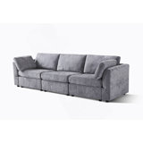 Comfortable Chenille Modular Sofa with Soft Seat and Back, Ideal for Relaxation