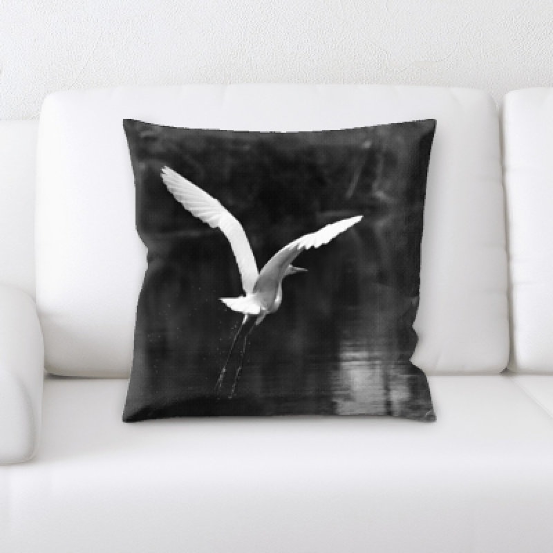 Coussin décoratif oiseau sur le fleuve Cirillo