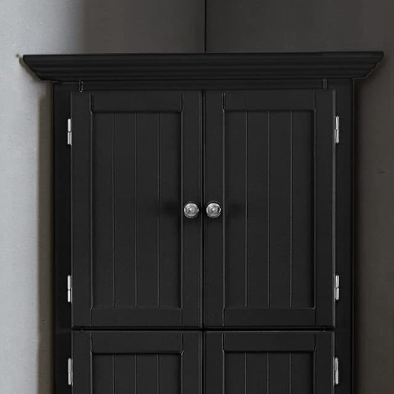 Armoire de coin décorative, Noir