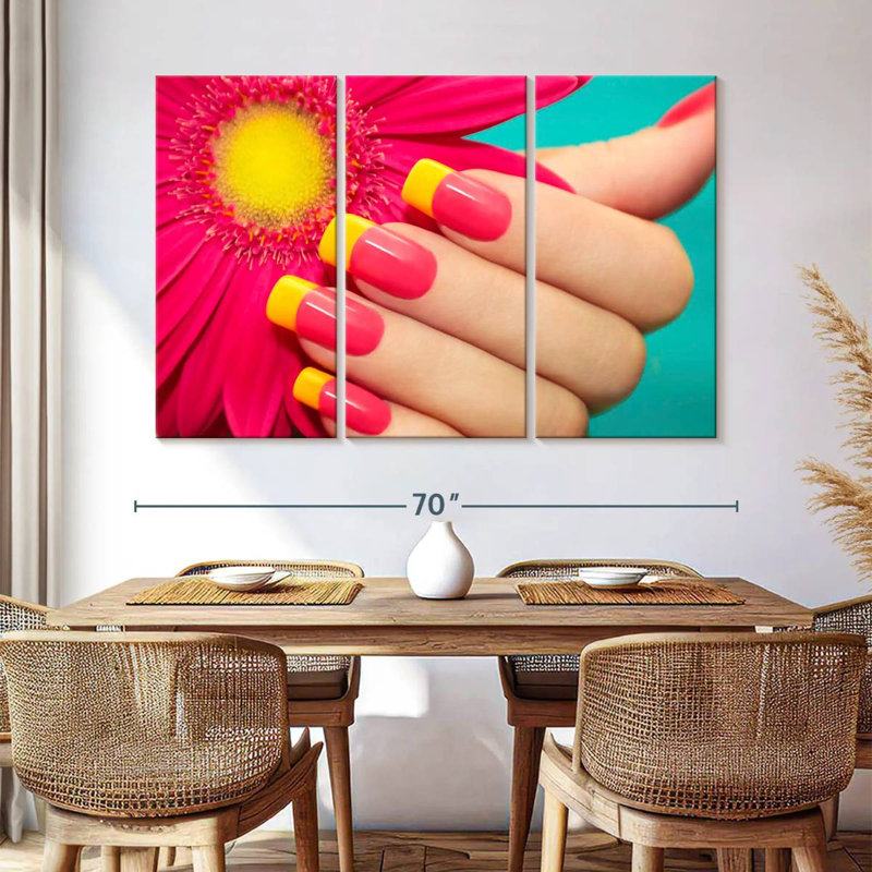 Shuttleworth Gerbera Inspired Nails, 42" H x 65" W