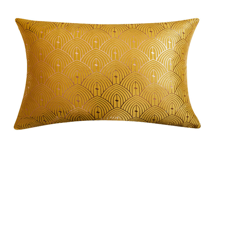 Coussin décoratif en velours géométrique Warisi, Blanc, Garniture