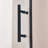34-35.5"W X 75"H Pivot Single Swing Shower Door, Aluminium Alloy In Matte Black, 1/4" (6Mm) Thick SGCC Tempered Clear Glass.