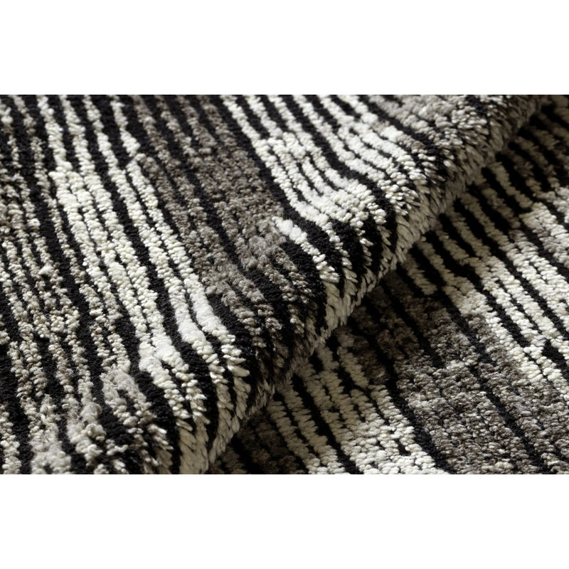 Vestige Hand Knotted Wool Area Rug in Gray/White/Neutral, Rectangle 8' x 10'