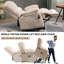 Fauteuil inclinable électrique en chenille de 23 po de large et à dossier haut avec massage par vibration à 8 points et chauffage lombaire-1607846550