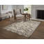Tapis gris abstrait Dhurrie 3 pi x 5 pi