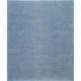 Textures Hand Knotted Wool Area Rug in Blue