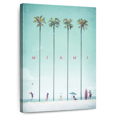 Affiche de voyage rétro Aime visit Miami