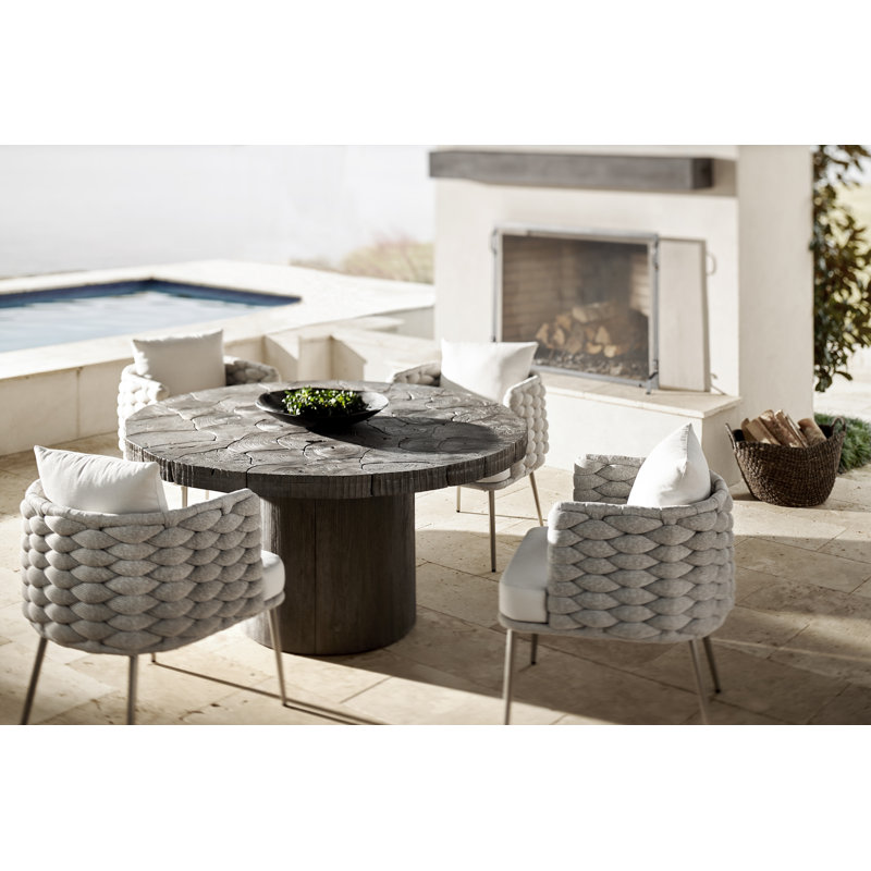 Santa Cruz Outdoor Arm Chair in Nordic Grey, Dark Gray