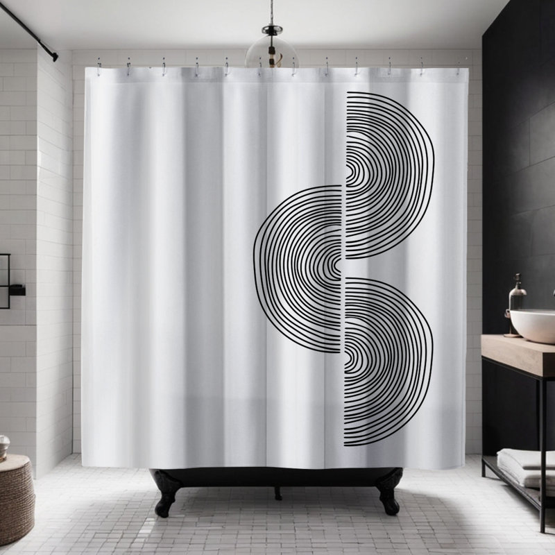 Rideau de douche Coco, Noir