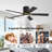 Dc Motor Indoor Flush Mount Ceiling Fan With Light Kit And Remote-529811622-530119022-536125090
