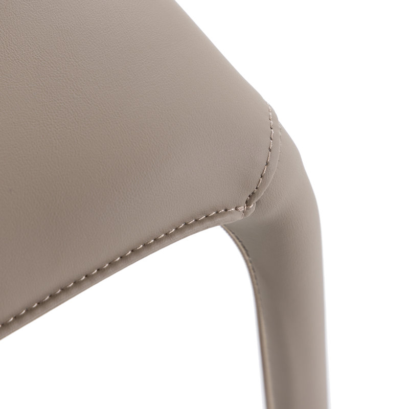 Chaise d'appoint rembourrée Leannah, Gris