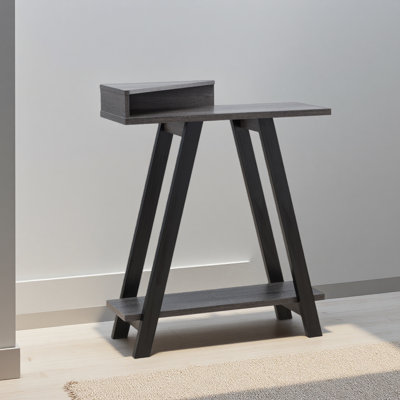 Console contemporaine à deux tons avec deux tablettes