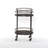 Dussault Bar Cart in Transitional Gray Finish on Solid Wood with Iron Frame