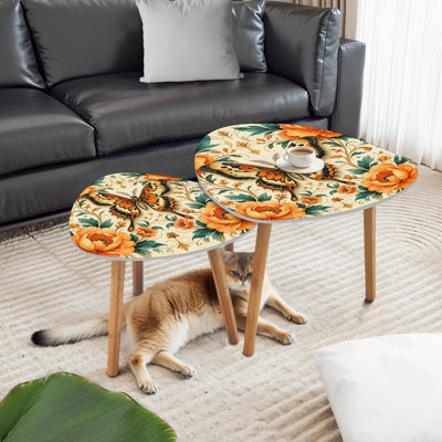 Ensemble de 2 tables basses gigognes Triangle