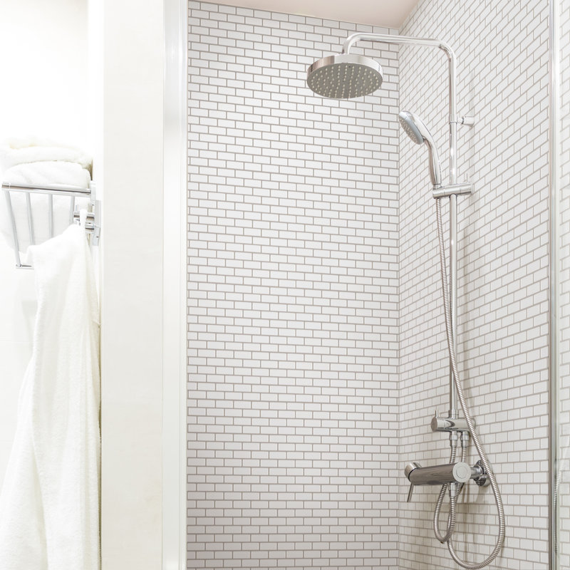 Expressions Recessed Subway White 11-3/4" x 12" Glass Mosaic Tile