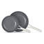Ceramic Nonstick 8" and 10" Frying Pan Set, Silver Ash