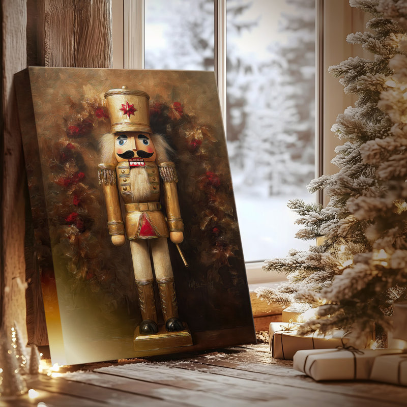 Candlelit Sleigh Hearth-Premium Gallery Wrapped Canvas, 36" H x 24" W
