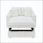 Canapé-lit 65,4 po avec rangement caché - Velours flocon de neige-129472969