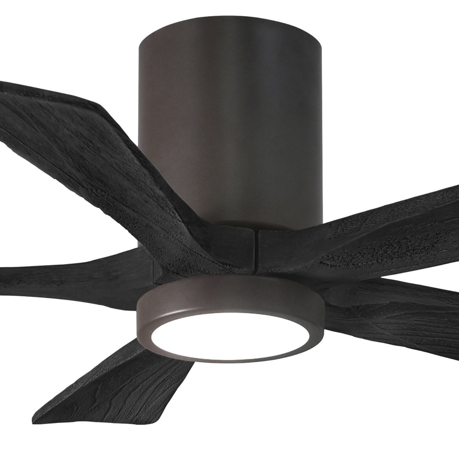 Irene Ceiling Fan with LED Light Kit, Textured Bronze, 42", Matte Black