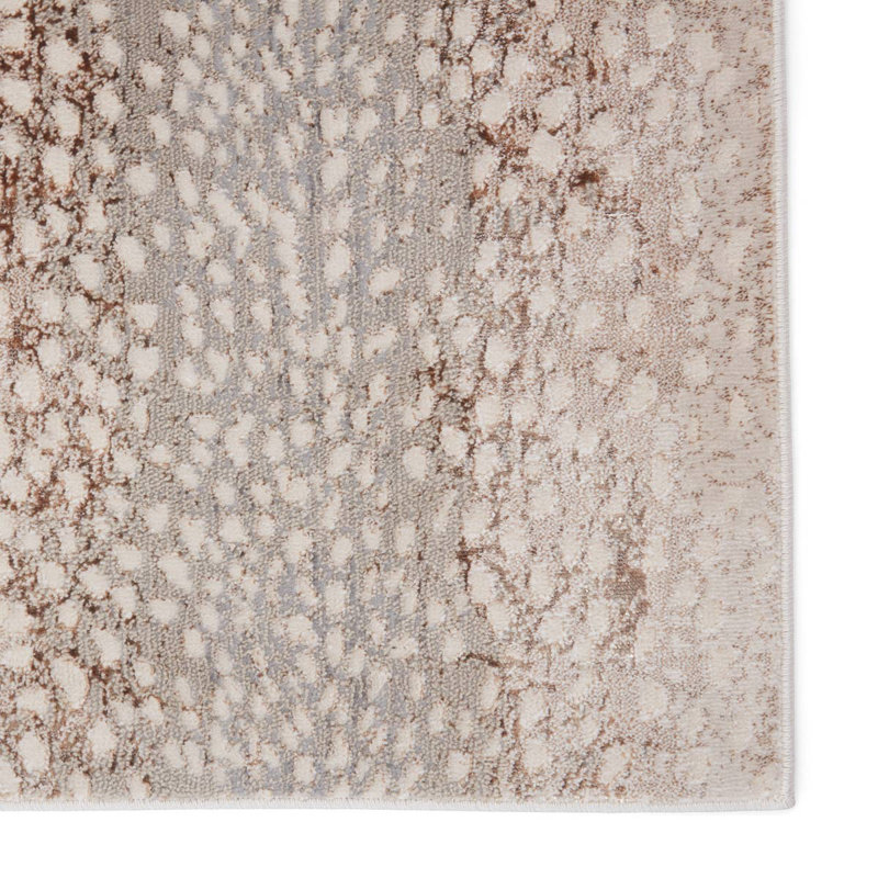 Tapis gris à imprimé animal Baytown, Tapis de couloir 2 pi 2 po x 8 pi