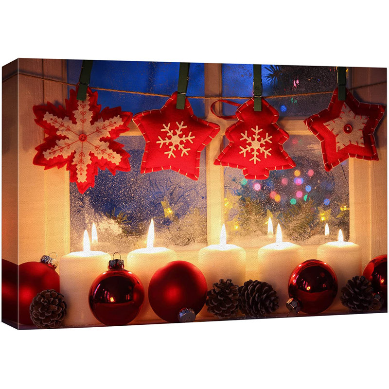 Célébration de Noël, impression, H 32 po x l 48 po, Toile tendue