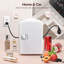 Réfrigérateur de beauté personnel 4L sans fréon: blanc, avec prises domestiques et à courant continu, parfait pour les dortoirs-120130891