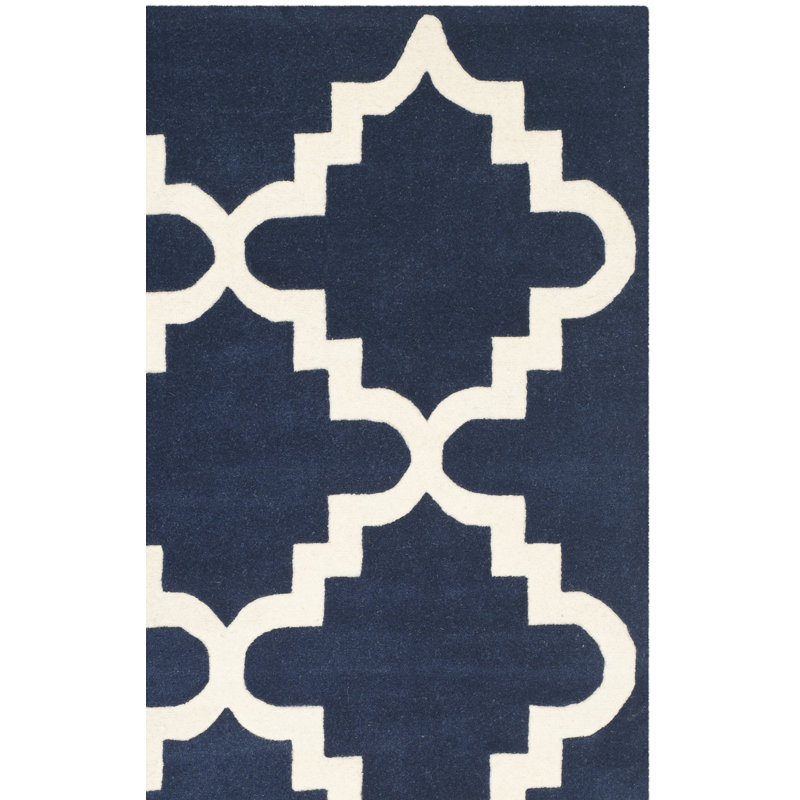 Carolene Hand Tufted Wool Geometric Rug, Square 5'