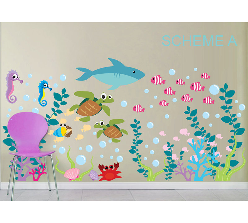 Décalcomanie murale Sous la mer et océanique, Schéma B