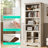 Kistner 72" Tall Bookcase With Tempered Glass Doors, 6 Shelf Large Storage Cabinet-128836392