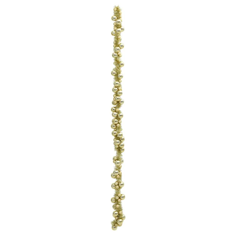 vidaXL Christmas Ball Garland 186 cm Polystyrene, Gold