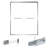 60 in. W x 60 in. H Double Sliding Framed Shower Door in Brushed Nickel Finish with 5/16 Inch Thick Clear Tempered Glass and Stainless Steel Handle-134905762