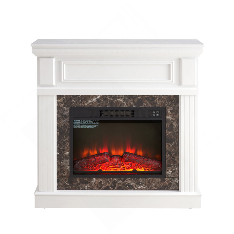 Only Mantel (NOT INCLUDED 23" FIREPLACE) -White,41.34"W*14"D*40"H, White