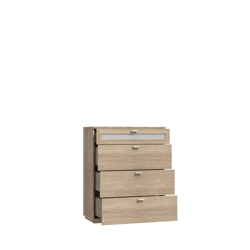 Rafila 4 - Drawer Rectangle Accent Chest, Beige
