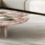 Table basse de luxe en marbre naturel rose, pièce maîtresse du salon, 90,4 x 9,8 pouces / 90 x 25 cm, pierre naturelle, marbre véritable, marbre véritable