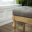 Banc de salle à manger capitonné en bois massif Habit, gris