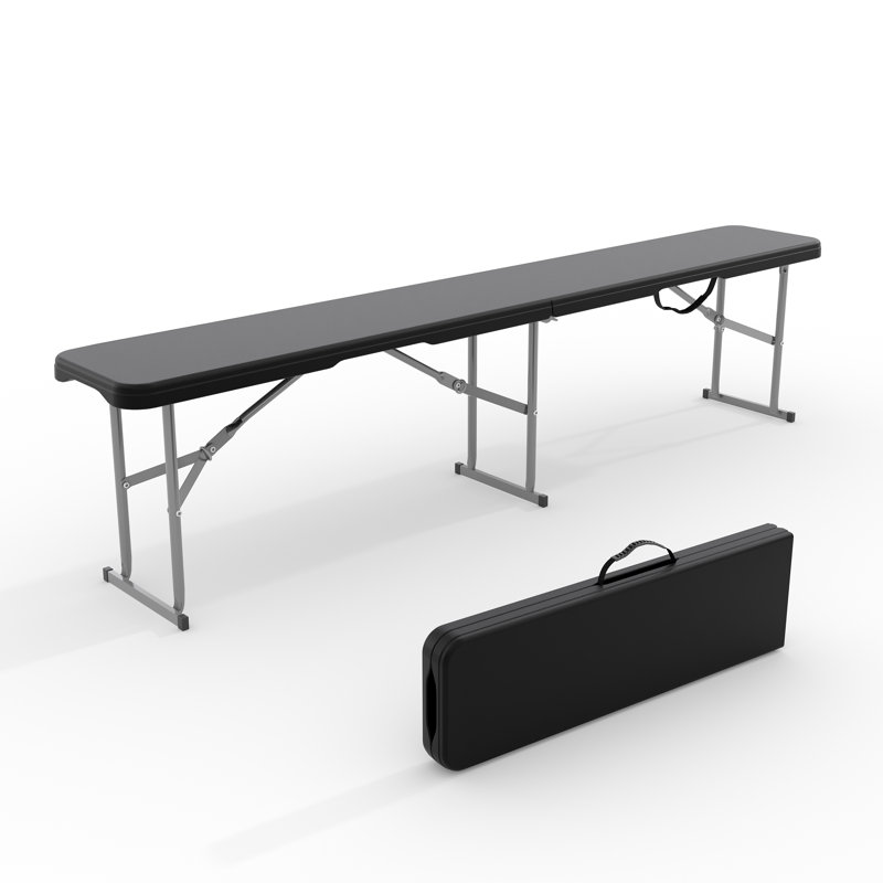 Banc de 6 pieds pliable, Noir
