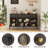 Modern Farmhouse Sideboard Buffet Cabinet – 62" – 4 Acrylic Doors, 3 Drawers, Adjustable Shelves, Large Kitchen Pantry Storage for Dining Room, Living Room, Entryway,