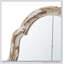 Grand miroir mural 22 po x 48 po à cadre crème et doré