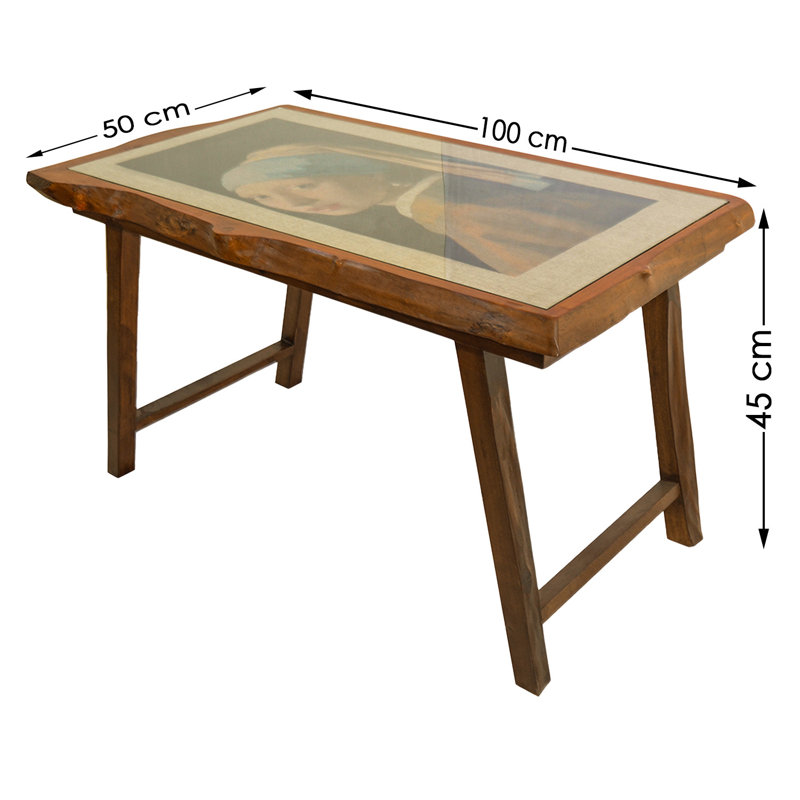 Hille Walnut Solid Wood Base Dining Table, H75 x L100 x W50cm