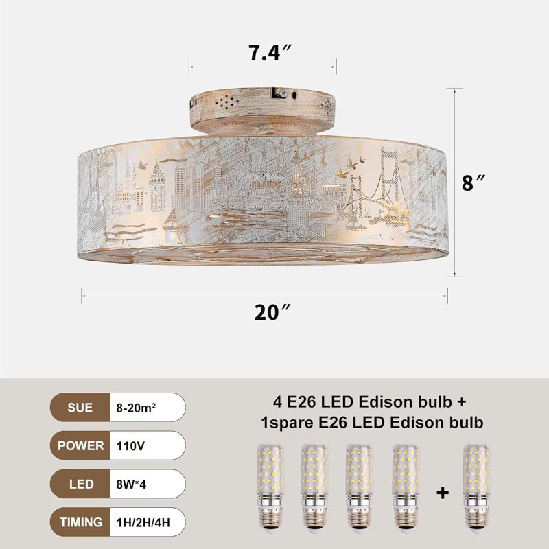 Annissia 19.6'' Ceiling Fan with Light Kit