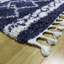 Tapis à poil long bleu marine / ivoire Limmet Calumet-1189272588