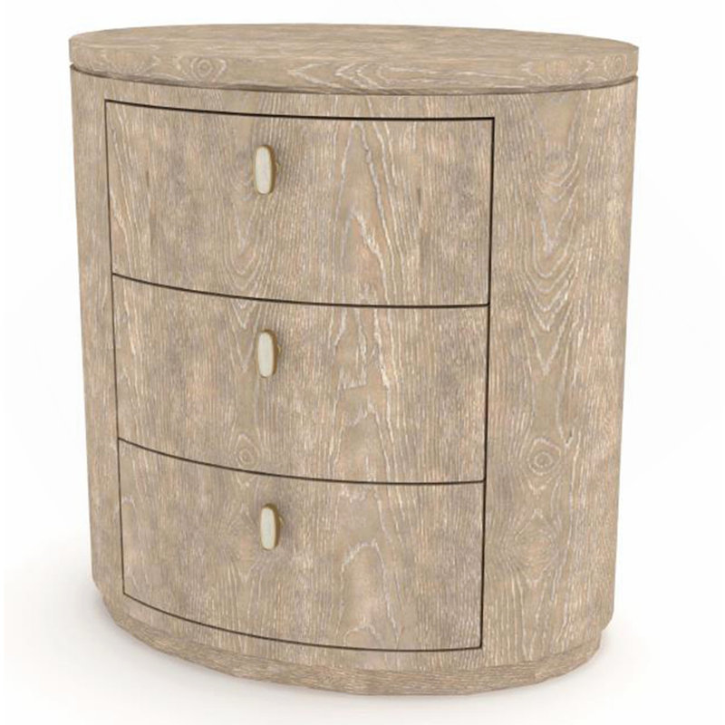 Table de chevet ovale - Caramel