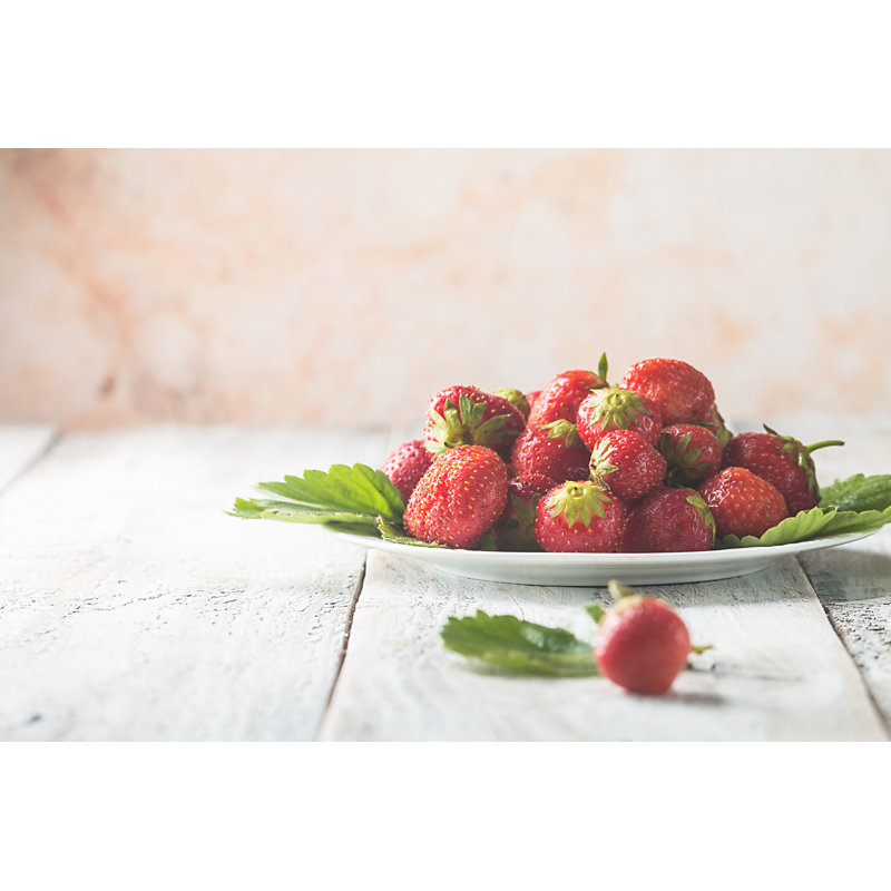 Strawberries - Wrapped Canvas Print, 30cm H x 46cm W x 3.8cm D
