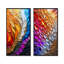 Fractale arc-en-ciel mosaïque I - Fractals Wall Art Decor, impression abstraite moderne 2 pièces-989444695-989444692