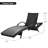 Of 2 Outdoor Chaise Lounges, Black, Ergonomic Design, Adjustable & Side Table, Tested 2Pcs Patio Lounge, Black , 5-Adjustable , Pull-Out Weather Structure-1698670643