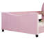 Upholstered Daybed With Rabbit Ear Shaped Headboard-1306053170