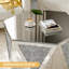 Mirrored Coffee Table with Crushed Diamond, Luxury Hexagon Silver Coffee Table for Living Room, No Assembly-185216488