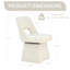 Chaises de salle à manger pivotantes rembourrées - Chenille moderne, dossier ouvert pour la cuisine (ensemble de 2)-125963141-125963143