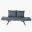 1 banc de côté pliable en osier de patio