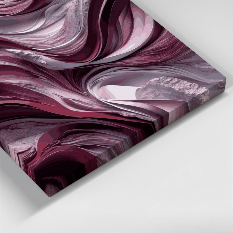 Abstrait paysage, art mural sur toile brune 75, H 12 po x l 12 po